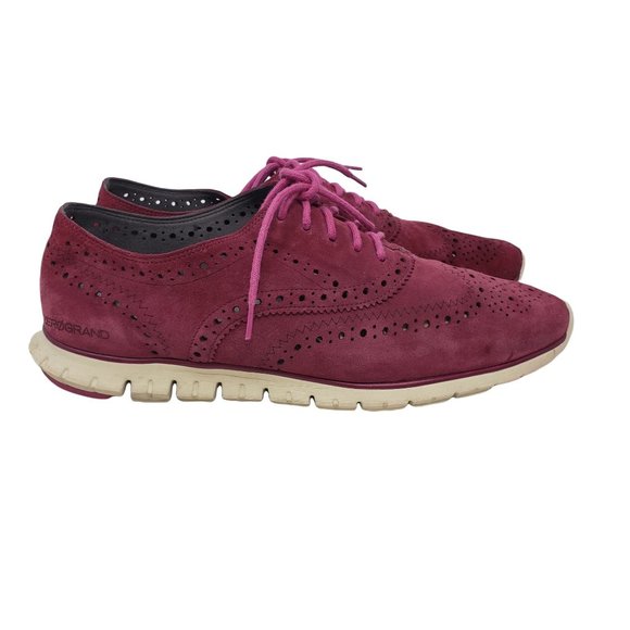 Cole Haan Shoes | Cole Haan Zerogrand Sneakers Red Burgundy Suede Oxford Stitchlite Shoes Size 9 | Color: Red | Size: 9 | Msunnyside's Closet